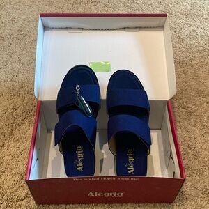 Pretty Blue Sapphire Sandals w Adjustable Straps